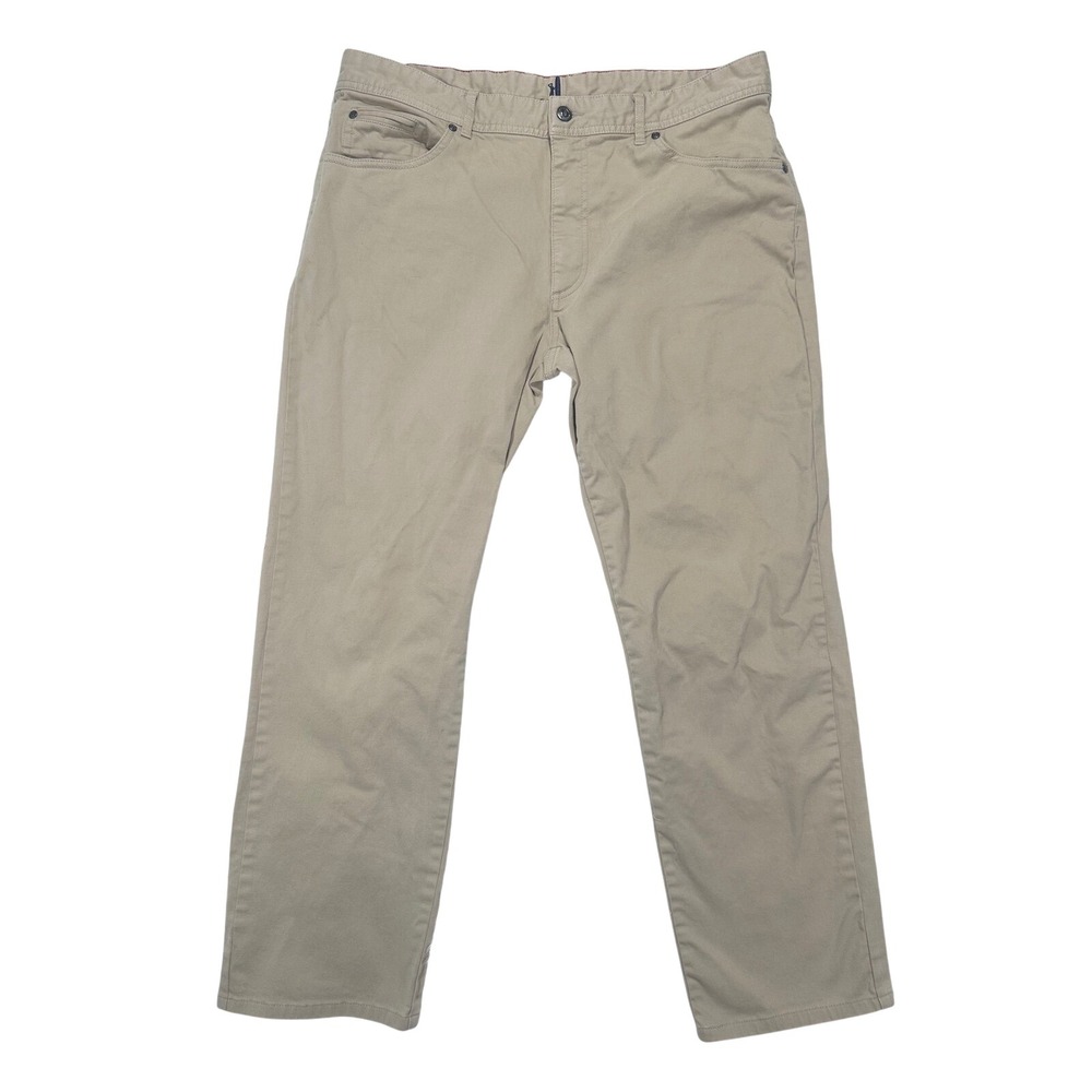 Johnnie-O Mens Khaki Straight Leg Casual Pants Size 36x32